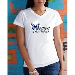 Ladies Women of the Word V-Neck T-Shirt